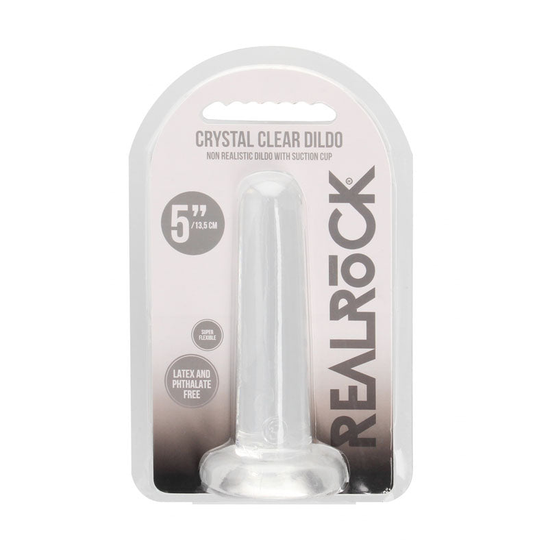 REALROCK Non Realistic Dildo With Suction Cup - 13.5 cm - Clear 13.5 cm Dong-REA108TRA