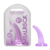 REALROCK Non Realistic Dildo With Suction Cup - 11.5 cm - Purple 11.5 cm Curved Pegging Dong - REA109PUR