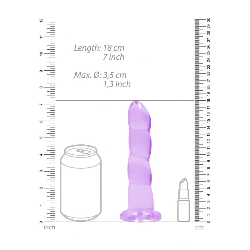REALROCK Non Realistic Dildo With Suctio - - REA110PUR