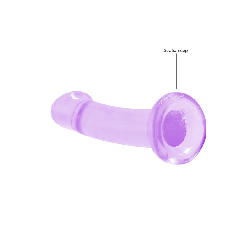 REALROCK Non Realistic Dildo With Suction Cup - 17 cm - Purple 17 cm Dong - REA111PUR