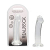 REALROCK Non Realistic Dildo With Suction Cup - 17 cm - Clear 17 cm Dong - REA111TRA