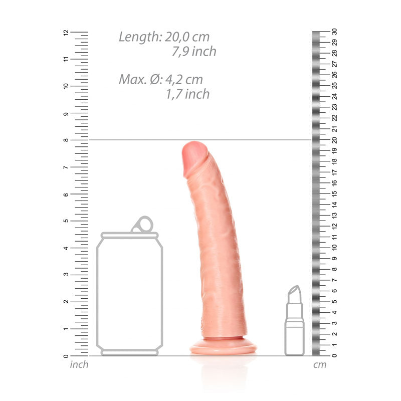 REALROCK Realistic Slim Dildo with Suction Cup - 18cm - Flesh 18 cm (7) Dong-REA114FLE