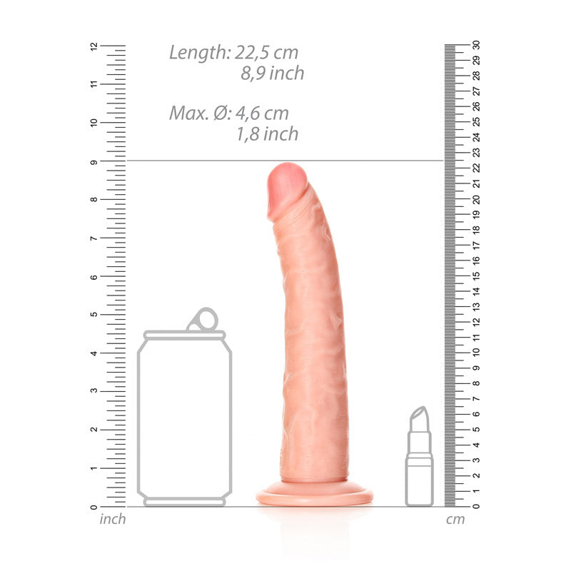 REALROCK Realistic Slim Dildo with Suction Cup - 20.5cm - Flesh 20.5 cm (8) Dong-REA115FLE