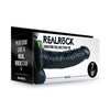 REALROCK Vibrating Hollow Strapon + Balls - 18cm Black - Black 18 cm Vibrating Hollow Strap-On-REA133BLK