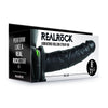 REALROCK Vibrating Hollow Strap-on - 20.5 cm Black - Black 20.5 cm Vibrating Hollow Strap-On-REA139BLK