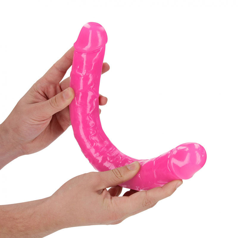 REALROCK 38 cm Double Dong Glow - Pink - Pink 38 cm (15) Double Dong-REA149GLOPNK