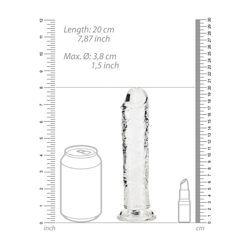 REALROCK 18 cm Straight Dildo - Clear - Clear 18 cm (7) Dong-REA152TRA