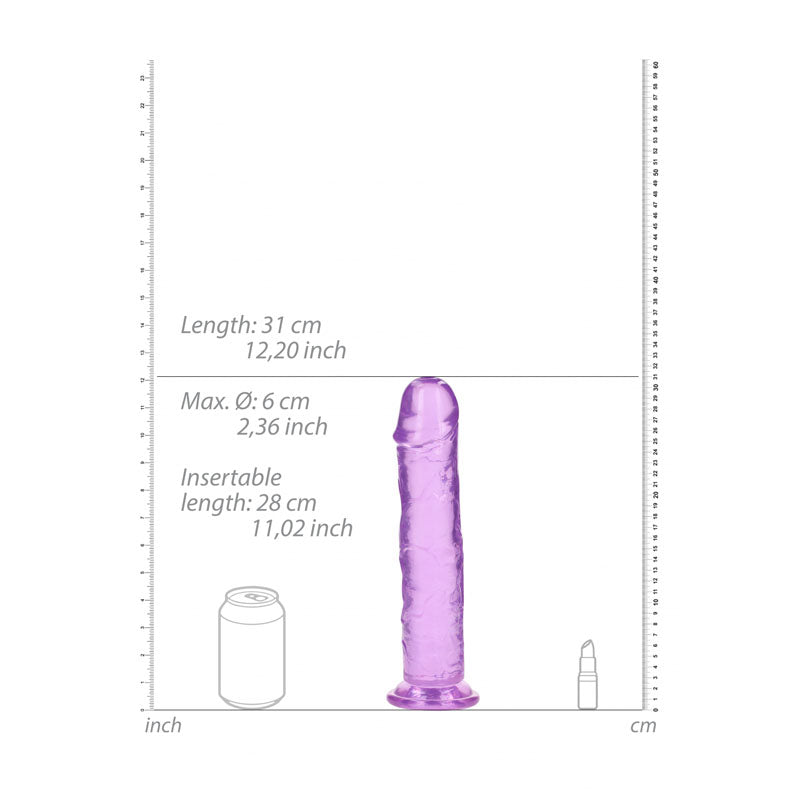 REALROCK 31 cm Straight Dildo - Purple - Purple 31 cm (11) Dong-REA156PUR