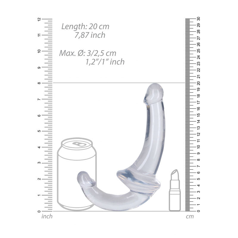 REALROCK 20 cm Strapless Strap-On - Clear - Clear Strapless Strap-On-REA157TRA