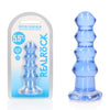 REALROCK 14 cm Curvy Anal Plug - Blue - Blue 14 cm (4.5) Butt Plug - REA158BLU