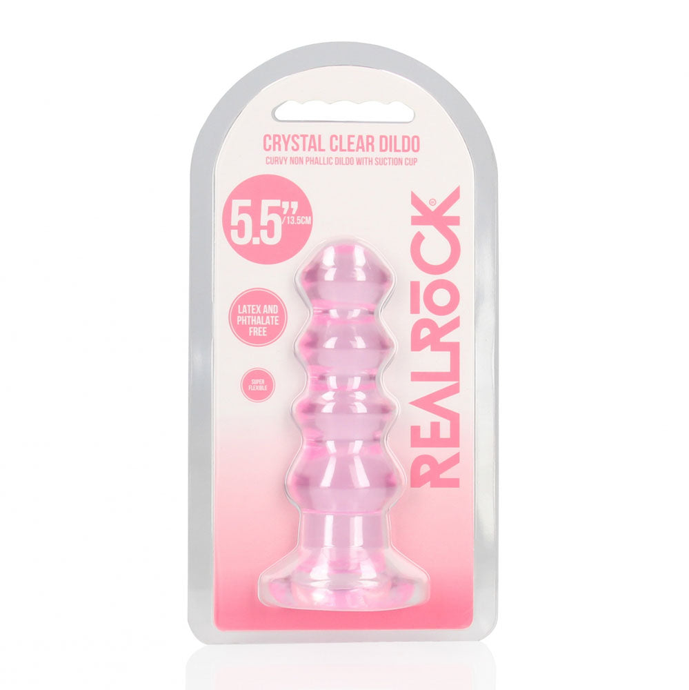 REALROCK 14 cm Curvy Anal Plug - Pink - Pink 14 cm (4.5) Butt Plug - REA158PNK