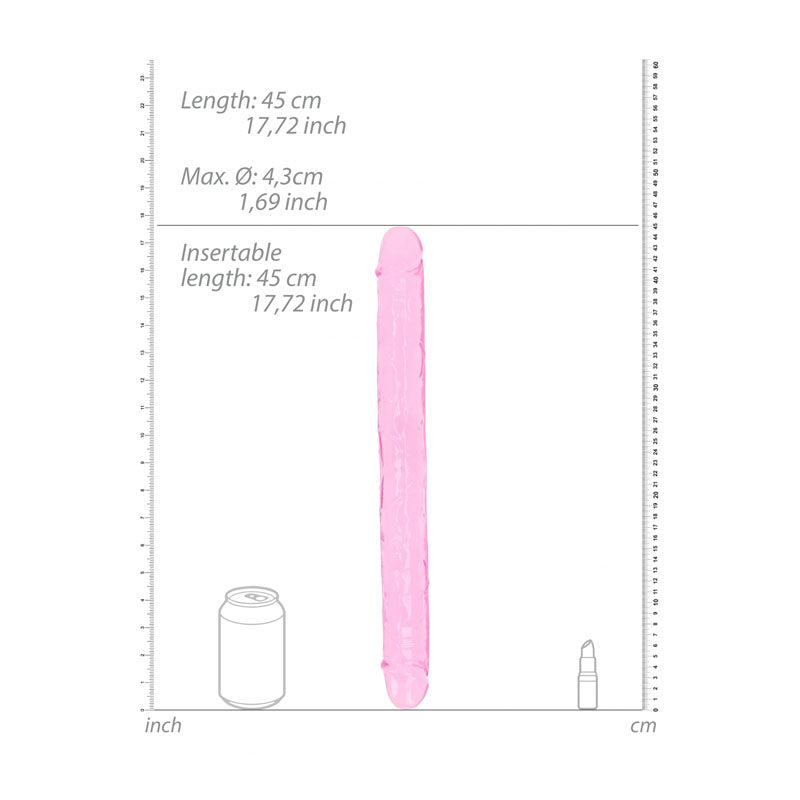 REALROCK 45 cm Double Dong - Pink - Pink 45 cm (18) Double Dong-REA160PNK