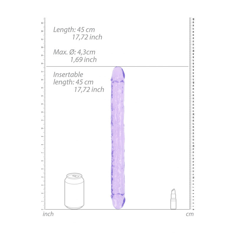 REALROCK 45 cm Double Dong - Purple - Purple 45 cm (18) Double Dong-REA160PUR