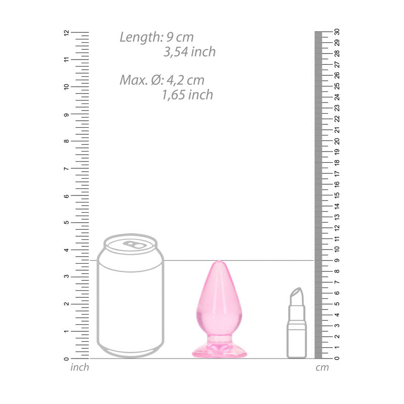 REALROCK 9 cm Anal Plug - Pink - Pink 9 cm (3.5) Butt Plug-REA161PNK