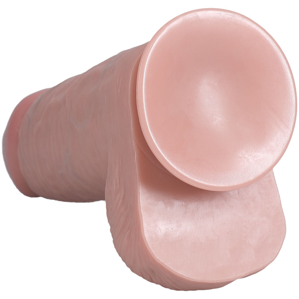 REALROCK 20cm Extra Thick Dildo with Balls - Flesh - Flesh 20 cm (8) Extra Thick Dong