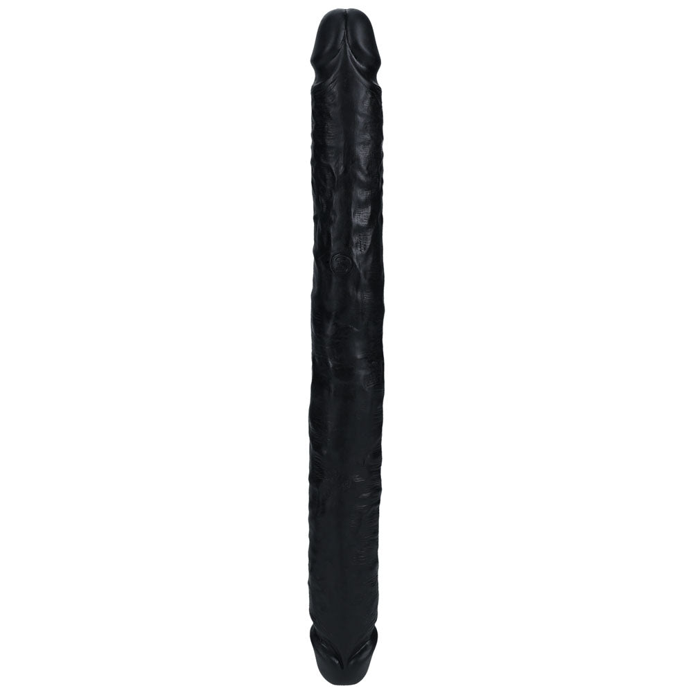 REALROCK 35cm Slim Double Dildo - Black - Black 35 cm (14) Double Dong-REA184BLK