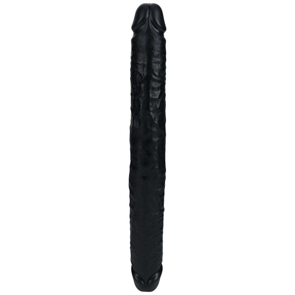 REALROCK 35cm Thick Double Dildo - Black - Black 35 cm (14) Thick Double Dong-REA185BLK