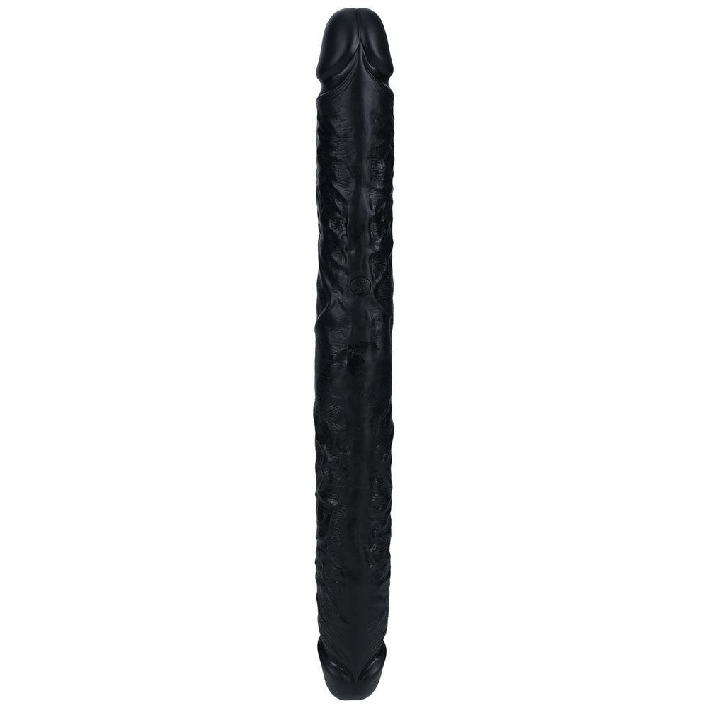 REALROCK 40cm Thick Double Dildo - Black - Black 40 cm (16) Thick Double Dong-REA186BLK