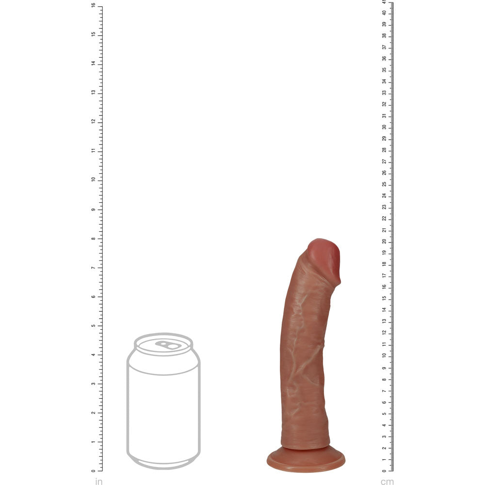 REALROCK 20cm Vibrating + Rotating Cock - Tan-(rea191tan)