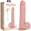 REALROCK 20cm Vibrating + Rotating Cock + Balls - Flesh-(rea192fle)