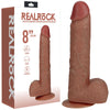 REALROCK 20cm Vibrating + Rotating Cock + Balls - Tan-(rea192tan)