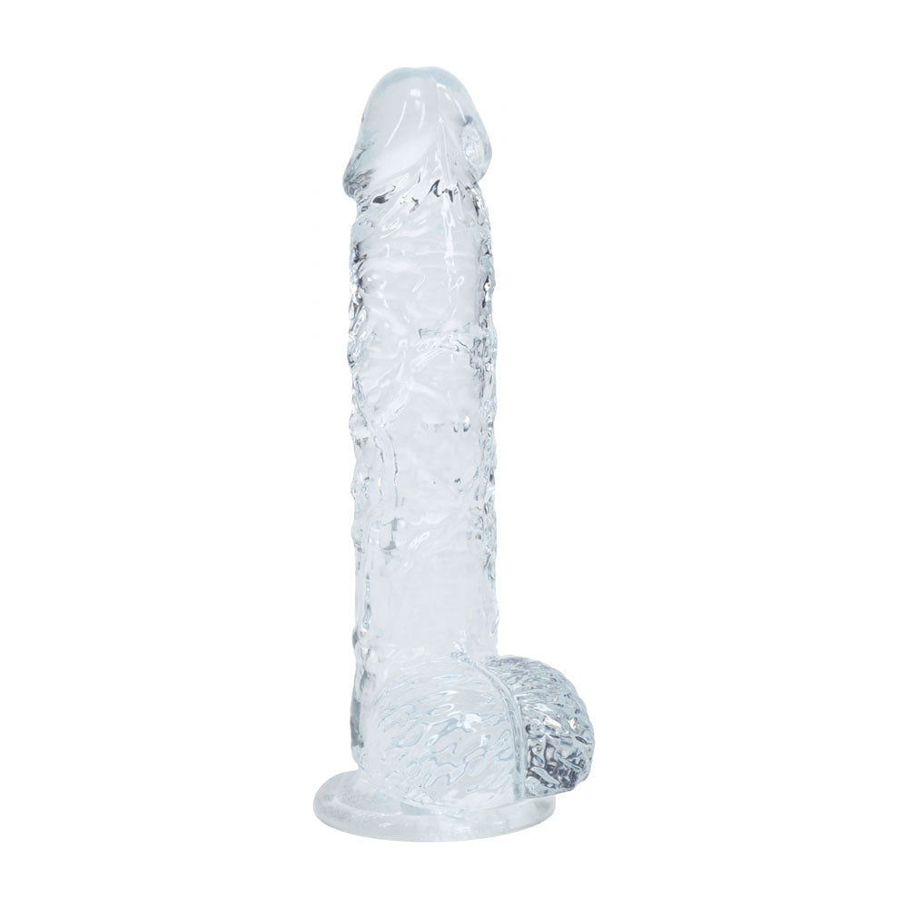 REALROCK 5 Crystal Clear Dildo with Balls - Clear - Clear 14.7 cm Dong
