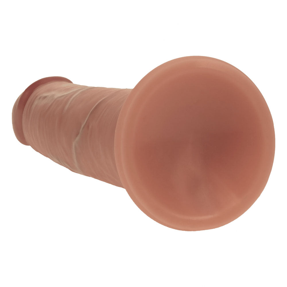 REALROCK Dual Density 7 Sliding Skin Silicone Dildo - Tan - Tan 15.2 cm Sliding Skin Dildo