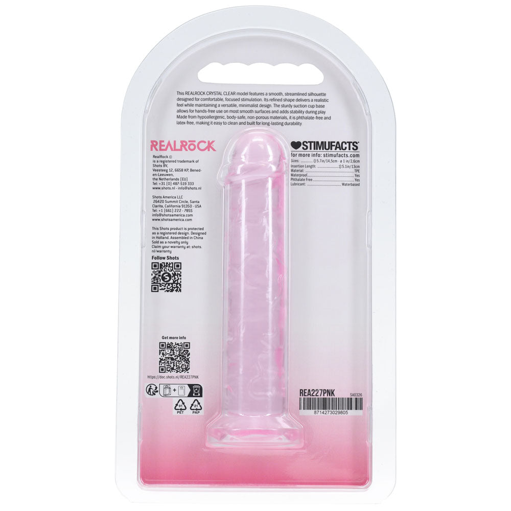 REALROCK Realistic 5 Dildo - Pink - Pink 12.7 cm Dildo