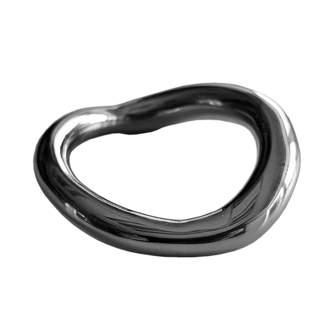 STAINLESS STEEL ERGONOMIC COCK RING 50MM-RECR107