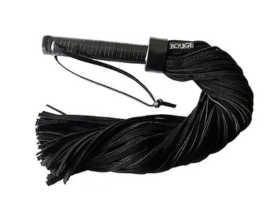 Black Suede Flogger with Leather Handle-RF1018