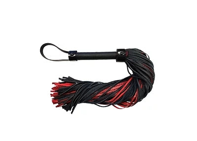 Leather Flogger Black & Burgundy-RF1034BKBUR