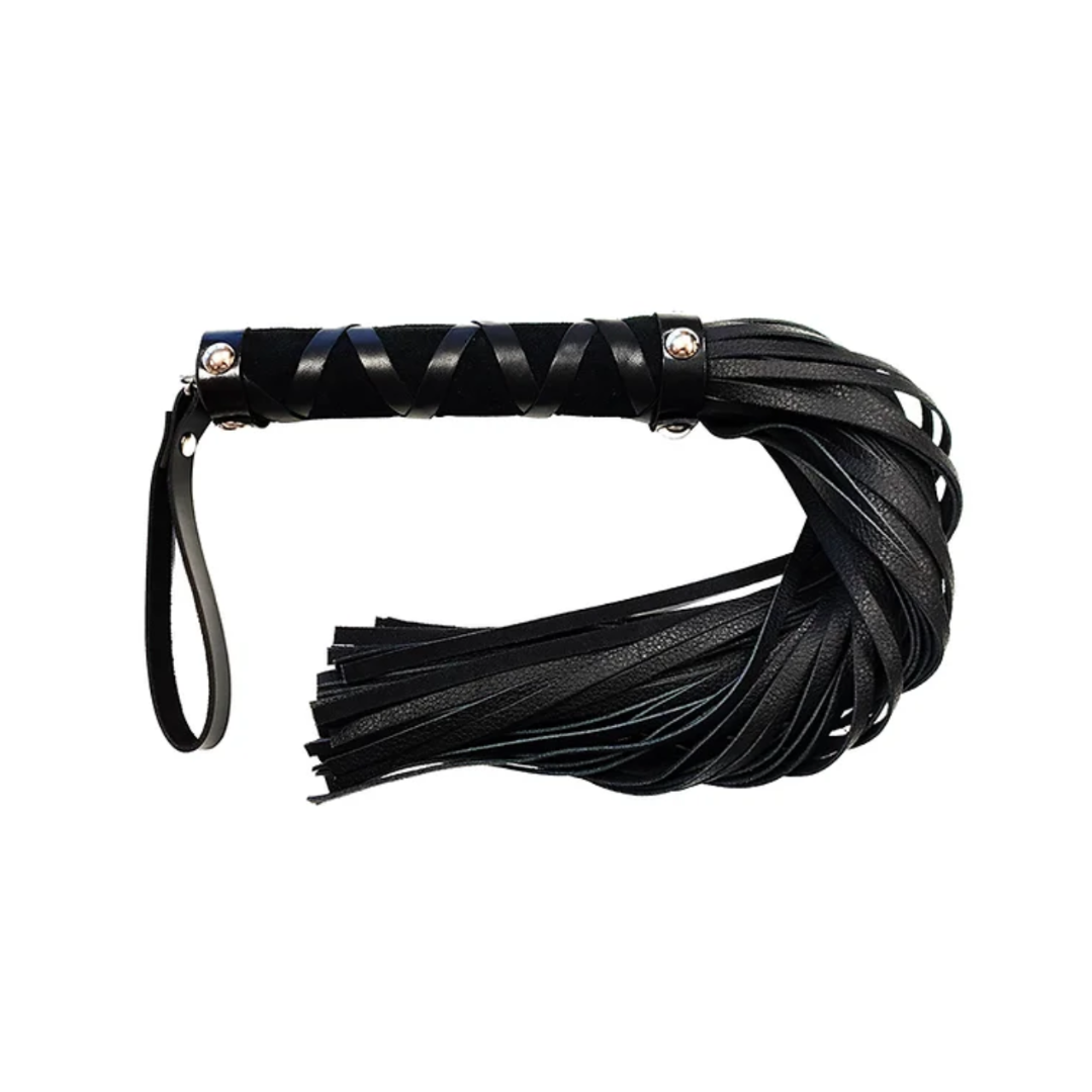 SHORT LEATHER FLOGGER- BLACK-RFS1166BK