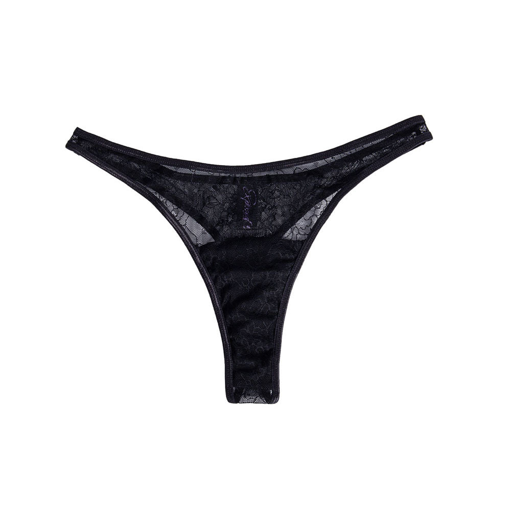 Maia DATE NIGHT PANTY VIBE - L/XL - Black L/XL Panty with Pink USB Rechargeable Bullet & Remote