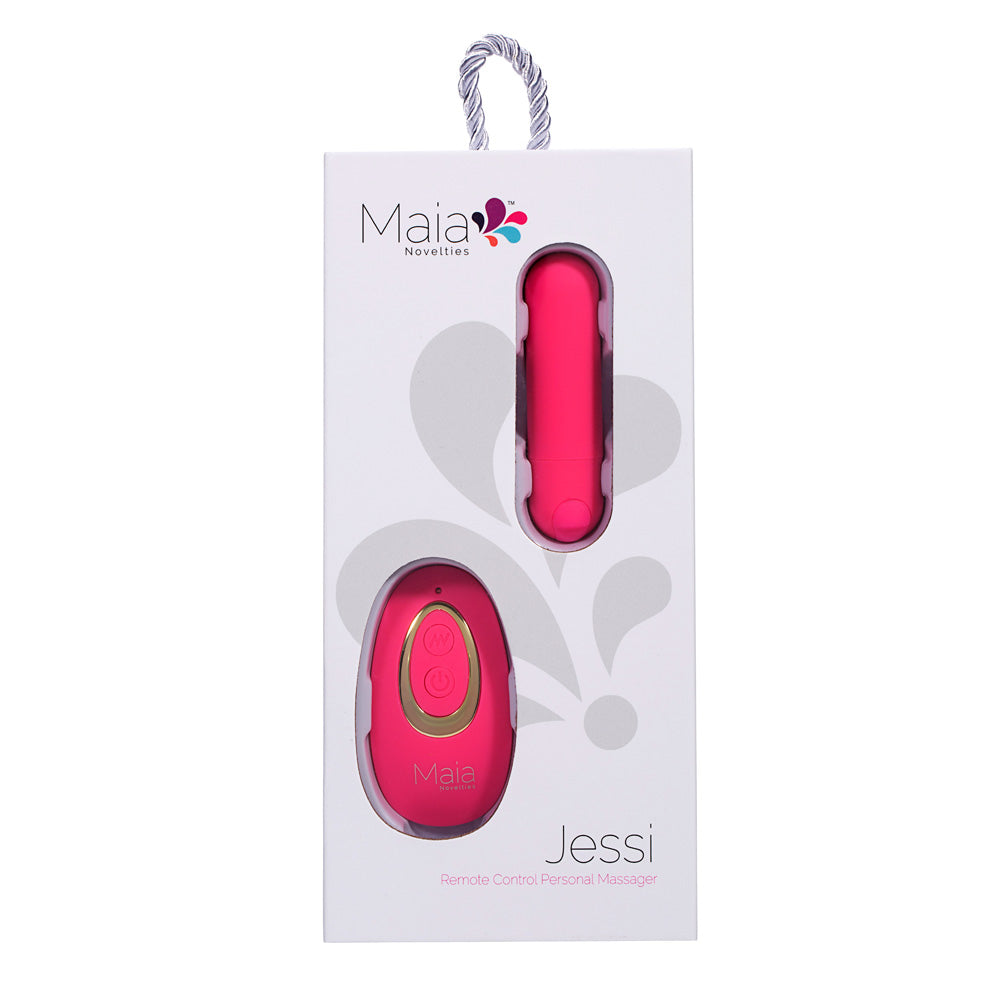 Maia JESSI Remote - Pink 7.6 cm USB Rechargeable Bullet with Wireless Remote-RM330-PK