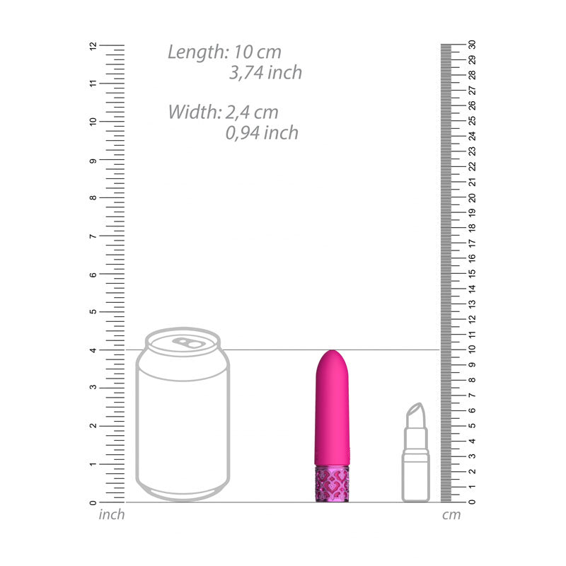 ROYAL GEMS Imperial - Silicone Rechargeable Bullet - Pink 10 cm USB Rechargeable Bullet-ROY010PNK