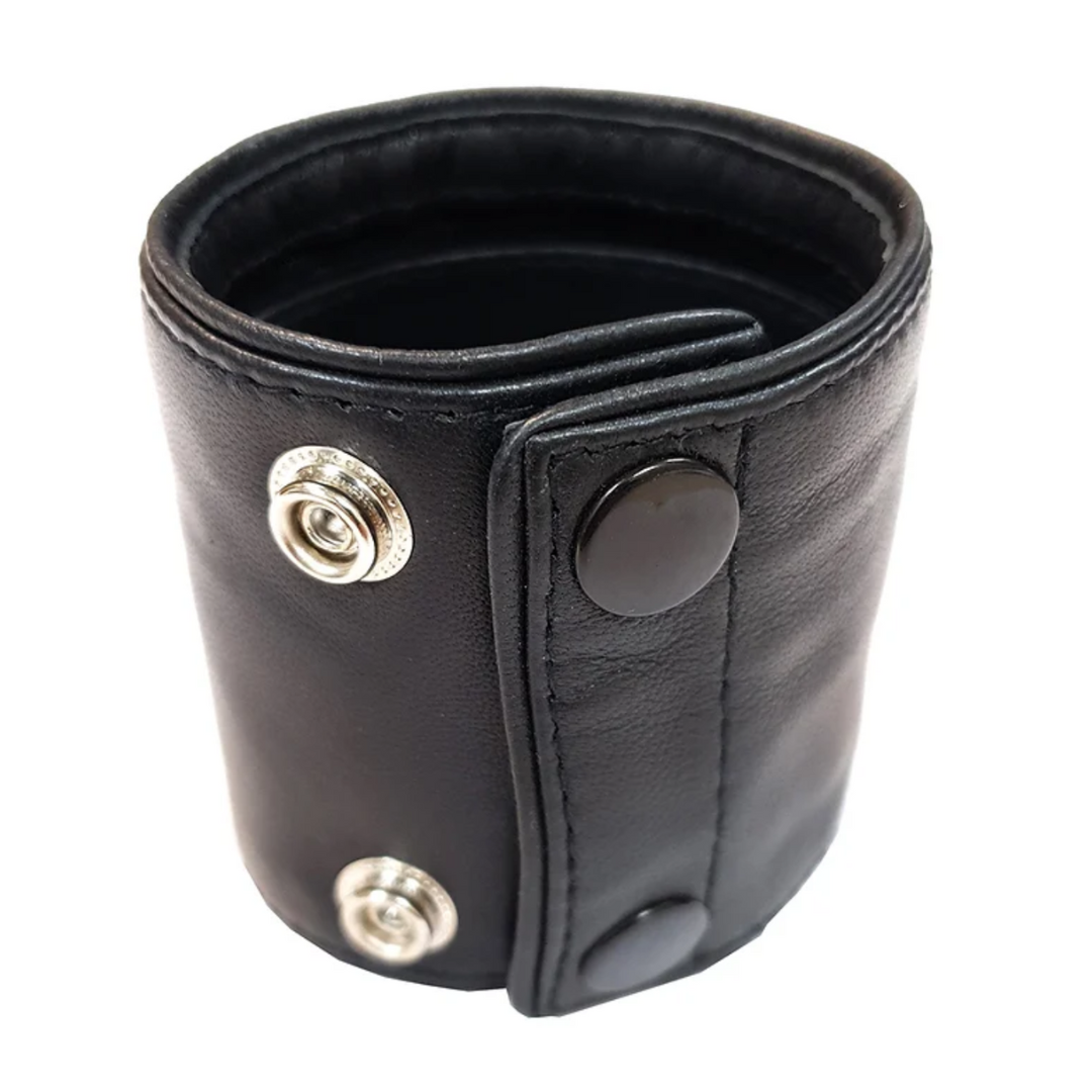 WRIST BAND WALLET WITH PIPING BLK/BLK LARGE-RWBP1114BKBKL