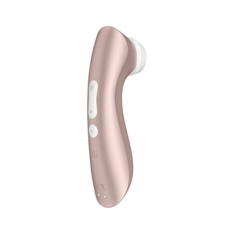 Satisfyer Pro 2+ Rose Gold - Rose Gold Touch-Free USB-Rechargeable Clitoral Stimulator with Vibration-SATPRO2V