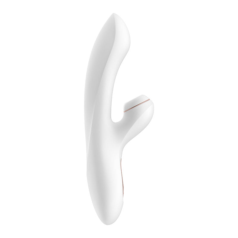 Satisfyer Pro + G-Spot - White 22 cm USB Rechargeable Rabbit Vibrator with Touch-Free Clitoral Stimulator-SATPROGSR