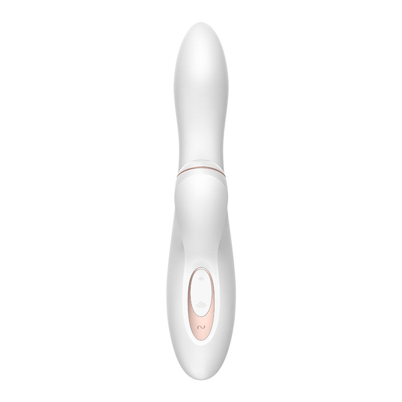 Satisfyer Pro + G-Spot - White 22 cm USB Rechargeable Rabbit Vibrator with Touch-Free Clitoral Stimulator-SATPROGSR