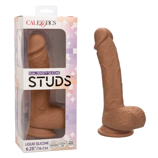 Dual Density Silicone Studs 6.25"/16 cm - Brown-SE-0255-30-3