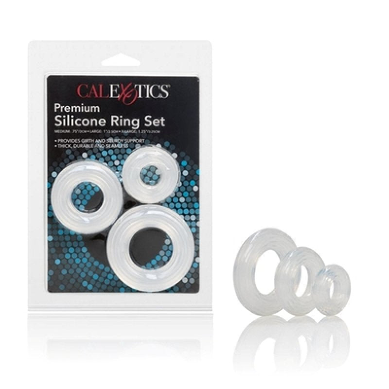 Premium Silicone Ring - Set Clear-SE-1434-50-2