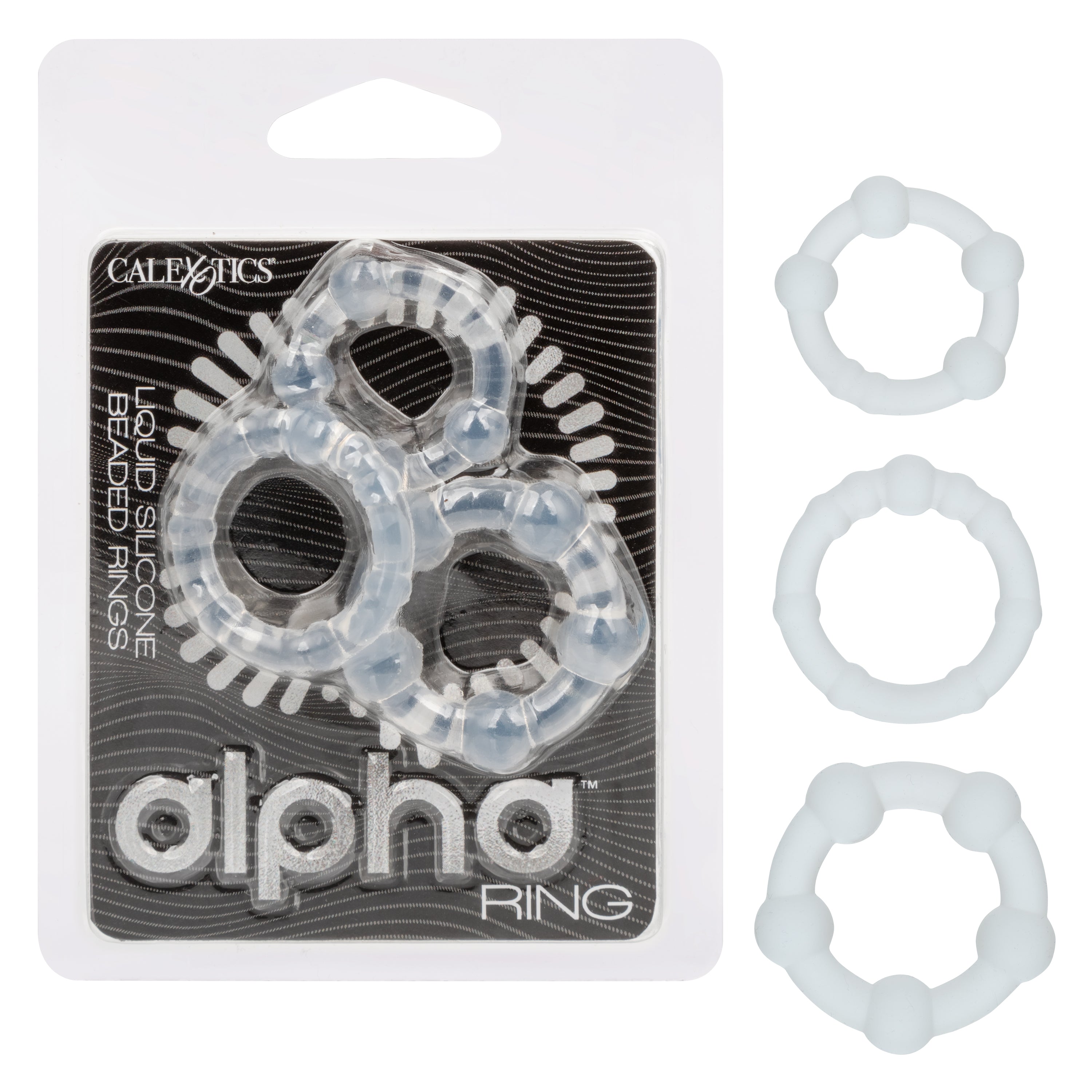 ALPHA LIQUID SILICONE BEADED RINGS-SE-1491-80-2