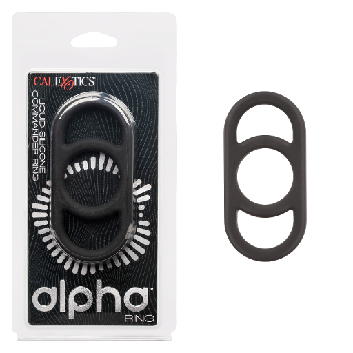 Alpha Liquid Silicone Commander Ring - Black-SE-1492-21-2