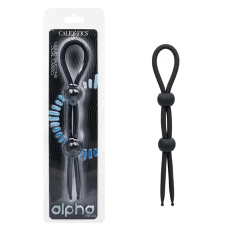 Alpha Liquid Silicone Dual Lasso - Black-SE-1492-29-2