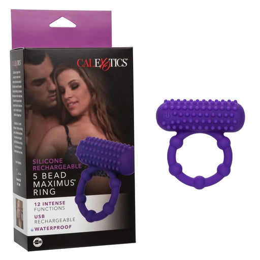 Silicone Rechargeable 5 Bead Maximus Ring-SE-1843-25-3