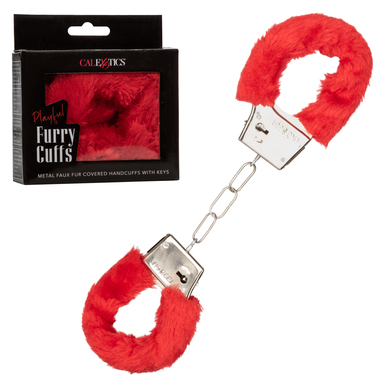 Playful Furry Cuffs - Red-SE-2651-25-3