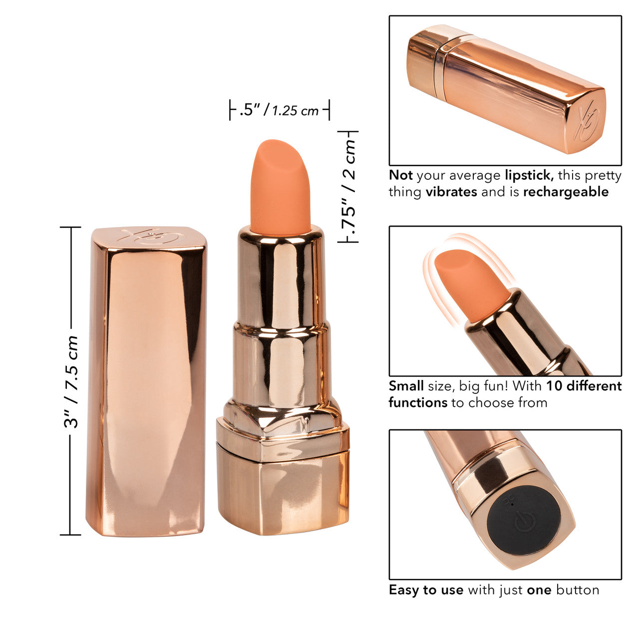 Hide & Play Rechargeable Lipstick - Coral
