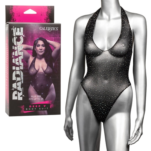 Radiance Plus Size Deep V Body Suit-SE-3002-06-3