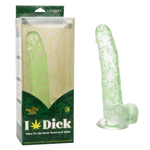 Naughty Bits I Leaf Dick Glow-In-The-Dark Weed Leaf Dildo-SE-4410-64-3