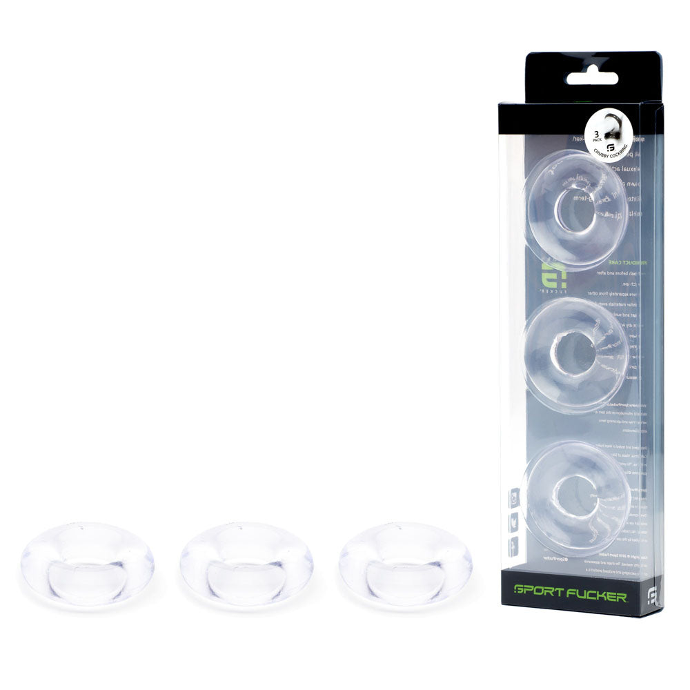 Sport Fucker Rubber Cockring - Clear Cock Ring-SF11369